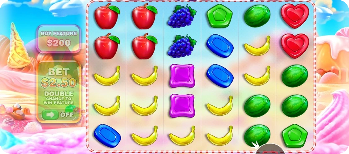 Sweet Bonanza colorful graphics
